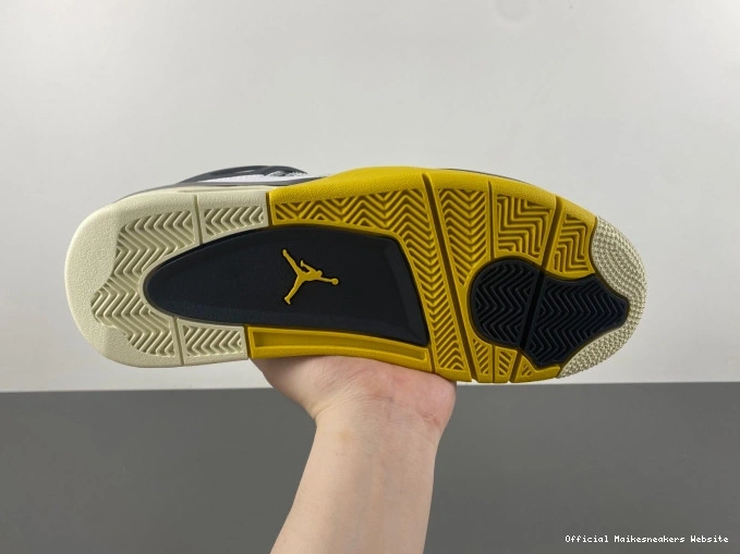 Official Maikesneakers 4 Jordan Vivid Sulfur Air AQ9129-101 WNNS 0817
